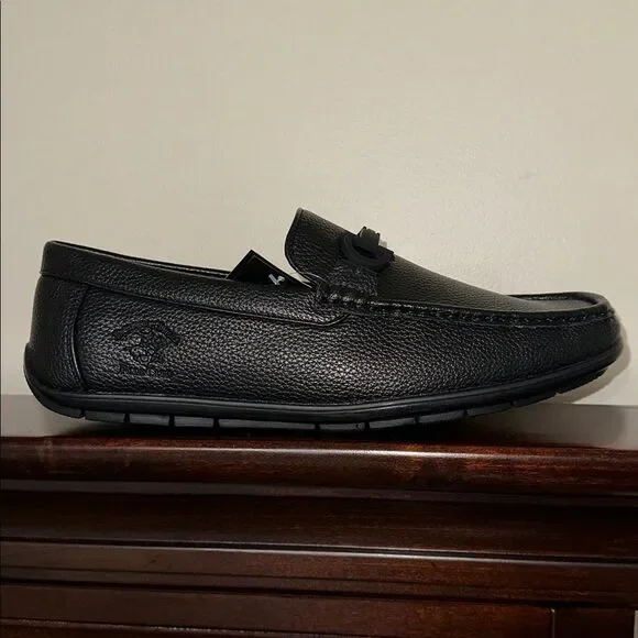 Beverly Hills PC 12 Black BRUNSWICK Faux Leather Loafers Driver Moccasins